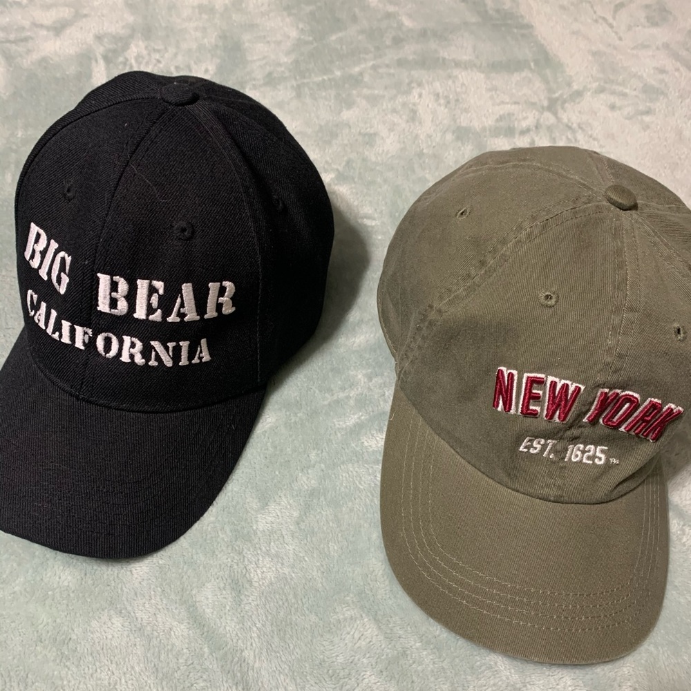 2 for $12 dad hats. California and NY. NWOT.
